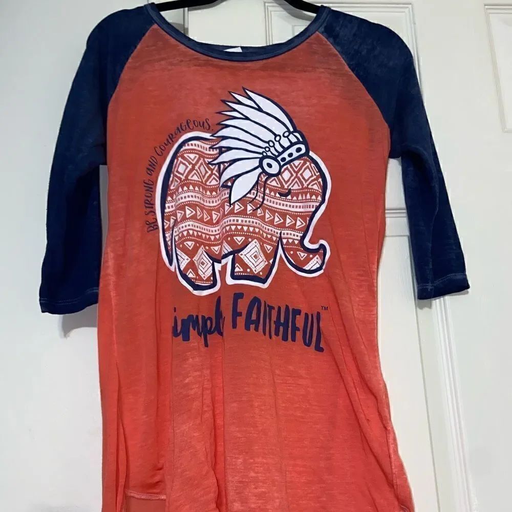 Simply faithful 3/4 sleeve tee